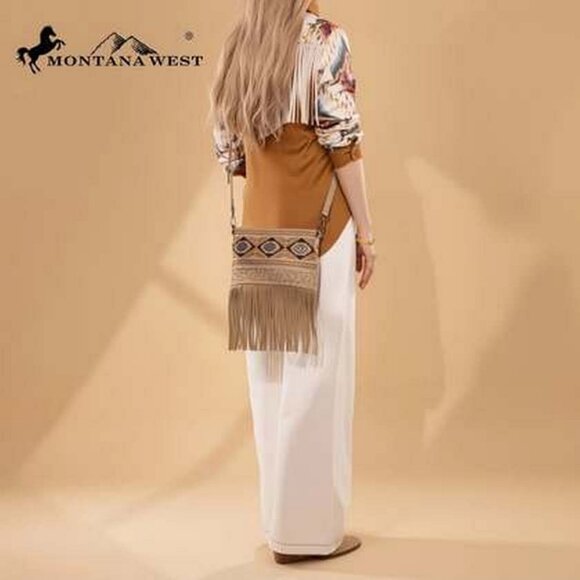 Montana West Tooled/Embroidered Collection Concealed Carry Crossbody Handbag - Picture 4 of 4